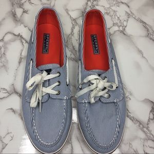 Sperry Top-Sider blue-white striped boat shoes
